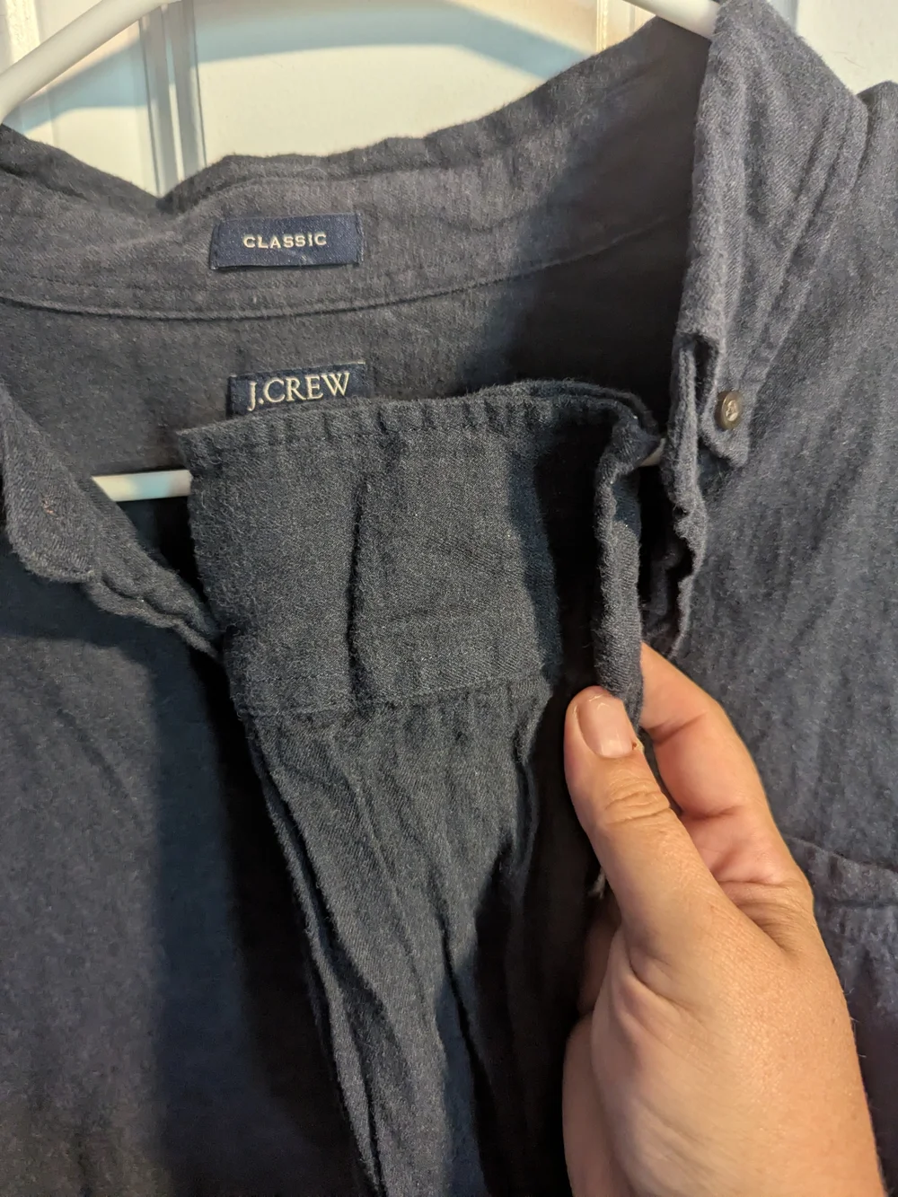 J. Crew Brushed Twill Lightweight Shirt Jacket - Dark Navy